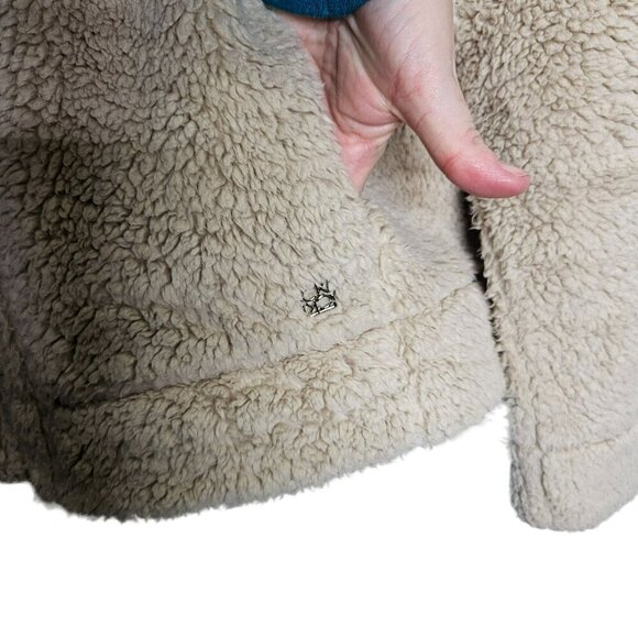 Calvin Klein Full Zip Tan Sherpa Jacket coat Size Large - Picture 7 of 13